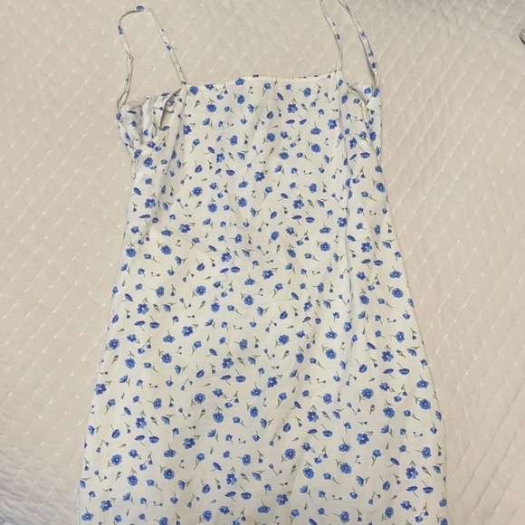 American Eagle, blue/white back ribbon tie dress - Picture 1 of 4